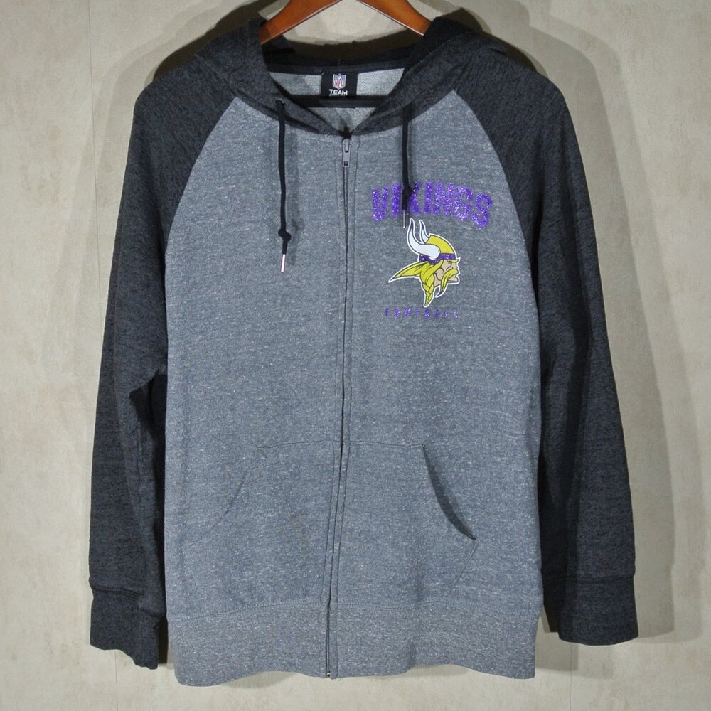 Women's NFL Team Apparel Minnesota Vikings Full Zip Hoodie - Size L